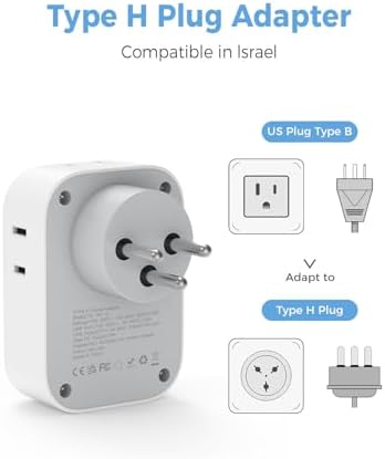 TESSAN Universal European Travel Power Adapter – 3 High-Speed USB Ports (2 USB-C) & 4 AC Outlets for Seamless Device Charging Across France, Germany, Spain, Greece & More – Compact Multi-Port Solution for Global Travelers – Ultimate Type E/F Plug Converter for Efficient Connectivity