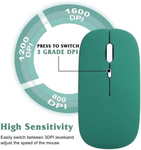 Ergonomic Rechargeable Wireless Mouse for Samsung Galaxy Tab and More – Dual 2.4 GHz & Bluetooth Connectivity, Sleek Onyx Black Design for Laptops, PCs, i Pads, and Android Tablets – Ultimate Comfort & Portability for Enhanced Productivity