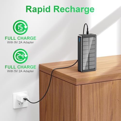 High-Capacity 66800 m Ah Solar Power Bank – Ultra-Fast QC3.0 Portable Charger with 5 USB Outputs, Dual Input Ports & Versatile 32 LED Flashlight Modes for Smartphones, Tablets & Outdoor Adventures – Ideal for Camping, Hiking & Emergency Preparedness