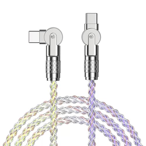 Illuminate Your Charging Routine with the USB C to Type C RGB Flowing Light Up Charging Cable – 100 W Fast Charger for i Phone 16 Series, Mac Book Air, i Pad Pro, Google Pixel, Samsung Galaxy S23/S24 (3.3 FT) – Enhanced Durability and Visual Appeal. Experience rapid charging while enjoying a mesmerizing 180° RGB light display that adapts to your charging status. This innovative cable delivers up to 100 W for ultra-fast power delivery, ensuring your devices are ready to go in no time. Crafted for compatibility with a wide range of devices, including the latest i Phone models and Samsung smartphones, this cable’s robust construction promises longevity while adding a stylish flair to your tech accessories. Ideal for on-the-go charging, the 3.3 FT length offers the versatility you need. Elevate your tech experience with this unique blend of function and eye-catching design, perfect for tech enthusiasts who demand both performance and style.