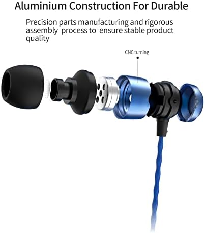 Sound MAGIC E50 Wired Earbuds – Premium Hi-Fi In-Ear Monitors with Noise Isolation and Comfortable Fit – Perfect for Music Lovers, Musicians, and Audiophiles – Ergonomic Design, Enhanced Device Compatibility, and Exceptional Sound Quality in Striking Blue Finish