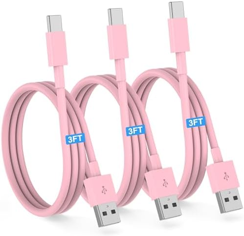 Essri 3-Pack Carplay USB A to C Cable for iPhone 16/15 Pro Max,USB C Car Charger Cable 3FT,Fast Charging Cord Compatible with iPad Pro/Air/Mini, for Apple 16/15 Series,for Samsung,Blue – Enhanced Compatibility and Speed