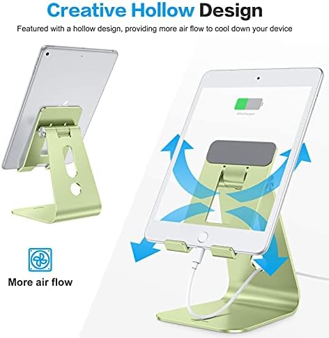 OMOTON Versatile Adjustable Tablet Stand for Desk – Enhanced Stability with Extended Arms for i Pad Pro/Air/Mini & Larger Smartphones – Stylish Purple Holder for Optimal Viewing Comfort and Clutter-Free Workspace
