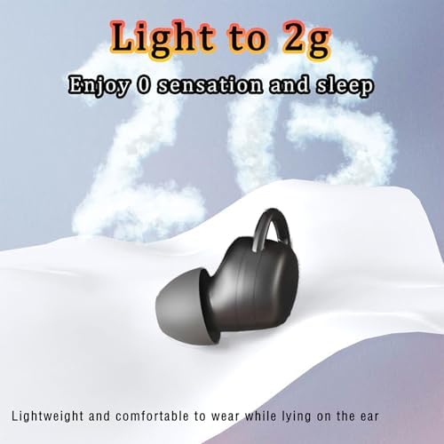 Revolutionary Wireless Sleep Earbuds for Side Sleepers – Ergonomic Mini Earplugs with Digital Display for Ultimate Comfort and Effective Noise Cancellation – Immerse Yourself in Crystal-Clear Sound with a Gentle, Skin-Friendly Design for Uninterrupted Restful Sleep