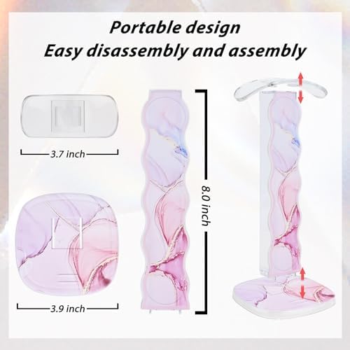 CamyCosy Headphone Holder for Desk, Gaming Headset & Earphone Stand with Tulip Flowers Pattern – Enhanced Compatibility and Speed