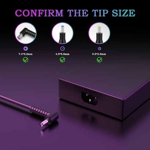 High-Performance MSI 180 W AC Charger for Gaming Laptops – Universal Compatibility with Dynamic Voltage Stabilization, Enhanced Safety Features, and 800+ Charge Cycles – Ideal for GF, GS, GE, and GL Series Models – Includes Detachable Power Cord for Global Use