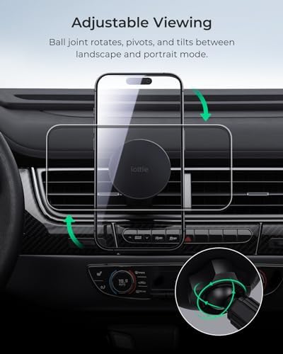 i Ottie i Tap 3 Magnetic Dashboard Smartphone Holder – Universal Car Mount for i Phone & Android with Mag Safe Support, Effortless One-Hand Operation, Quick Adhesive Setup for Secure and Safe Driving