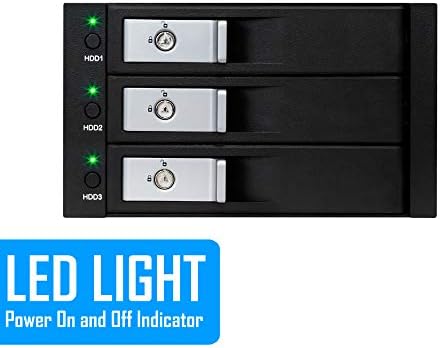 Kingwin Universal Hot Swap Mobile Rack for 2.5” & 3.5” SSD/HDD – Effortless Internal Tray-Less SATA Hard Drive Backplane Enclosure with 6 Gbps Support for SATA I/II/III & SAS I/II – Ultimate Flexibility and Enhanced Data Transfer Speed for Efficient Storage Management