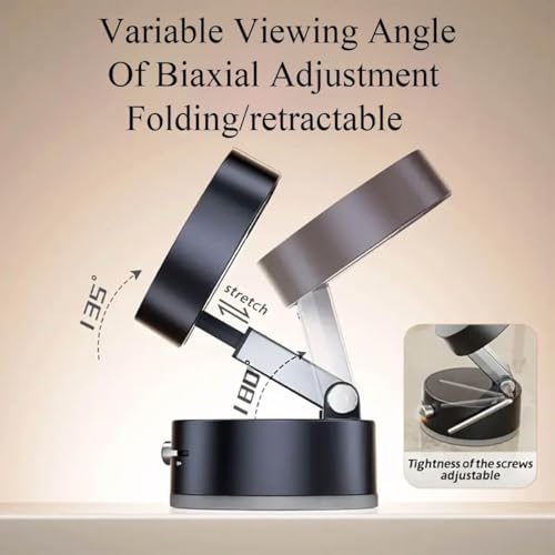 Foldable Portable Vacuum Magnetic Phone Holder, 360° Adjustable Car Mount with Strong Double-Sided Suction, Hands-Free Magnetic Cell Phone Holder for Car/Gym/Mirror/Smooth Surface (Pink) – Enhanced Compatibility and Speed