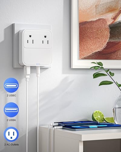Compact European Travel Adapter with 30 W USB-C Quick Charge – Dual AC Outlets & Versatile USB Ports for Effortless Device Connectivity in Germany, Spain, Italy, France – Ultimate Power Solution for Global Explorers and Business Travelers