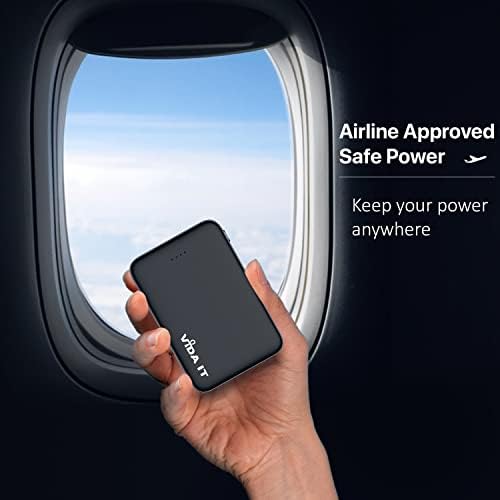 Ultra Compact 2-Pack Power Bank for Heated Apparel – 5000 m Ah Portable Charger with Dual USB Output for Vests, Jackets, and Socks – Lightweight, Rapid Charging for i Phone, Samsung, and Android Devices – Essential Outdoor Power Solution