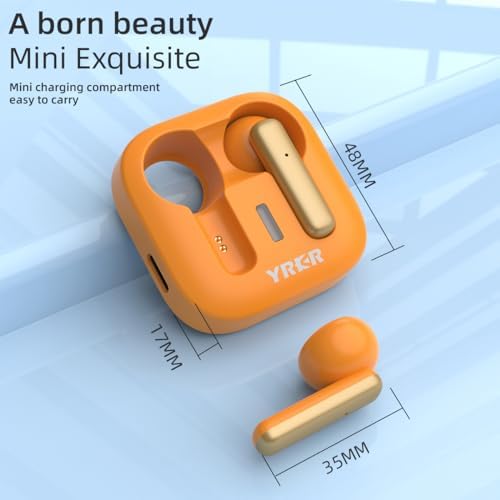 Chic Pink YK-11 Wireless Earbuds with Bluetooth 5.3 & Noise Cancellation – Lightweight Comfort & Compact Charging Case for Ultimate Audio Freedom – Perfect for i Phone & Android Users