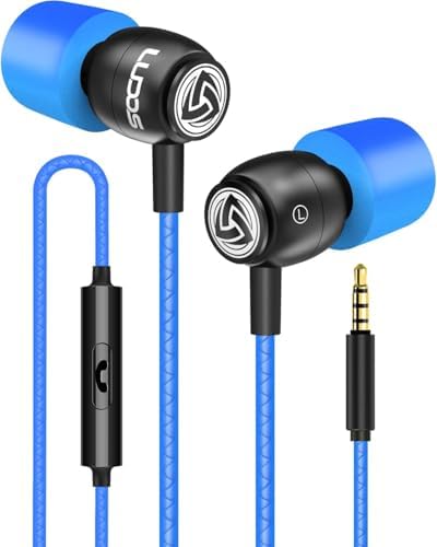 LUDOS Clamor Wired Earbuds – Premium Noise-Isolating In-Ear Headphones with Memory Foam Tips, Built-in Microphone, 5-Year Warranty – Perfect for i Phone and Samsung Users, Ideal for Students and Small Ears in Stylish Pink – Ultimate Sound Quality and Comfort for Everyday Use