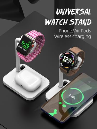 Advanced 2-in-1 Charging Station for i Watch & i Phone – Fast Charging Dock for i Phone 16/15/14/13/12/11/X/8, i Watch Series Ultra/10/9/8/7/6/SE/5/4/3/2/1, and Air Pods 2/3/4 – Elegant White Design for Optimal Device Organization and Speed Boost