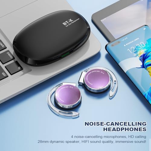 Revolutionize Your Sound Experience with Bluetooth 5.3 Open Ear Headphones – Ultimate Comfort, Sweat-Resistant Design & Extended Battery Life for Active Lifestyles – Secure Over-Ear Hooks for Stability & Surround Awareness – Ideal for Fitness, Daily Commutes, and Enjoyable Listening Sessions