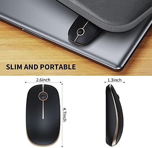 Sleek Vssoplor Wireless Mouse – Ultra-Slim Silent Optical Companion for Laptops & PCs | 2.4 GHz Nano Receiver, Perfect for Quiet Workspaces & Travel | Enhanced Compatibility for Windows, Mac & Linux