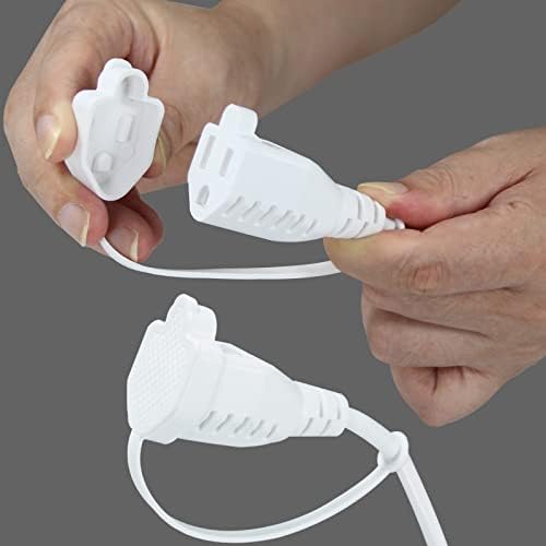 KUNCAN 4-Way Power Splitter with 45-Degree Downward Angle—Maximize Outlet Efficiency with Compact US Flat Plug Design, 1 to 4 Extended Outlets, Durable SVT 16 AWG Cable, Ideal for Home, Office & Classroom Use (Black, 1-Pack) – Sleek, Space-Saving Power Solution for Enhanced Device Connectivity and Optimal Clutter Reduction