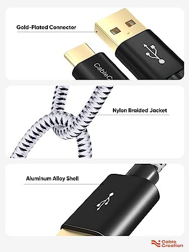 Compact USB C Cable Duo – 0.5 FT Braided Fast Charging Cables for Seamless Data Transfer | 3 A Power & 480 Mbps Speed | Ultimate Compatibility for Mac Book Air, Galaxy S22 Ultra, Stylus Pen, and More | Durable Design | Ideal for On-the-Go Connectivity