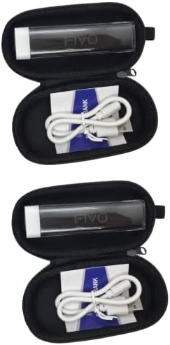 FIVO Ultra-Compact 2600 m Ah Portable Power Bank with USB Cable and Durable Carrying Case – Fast Charging Solution for i Phone, Samsung Galaxy & More (2-Pack) – Perfect for On-the-Go Charging and Emergency Power Supply