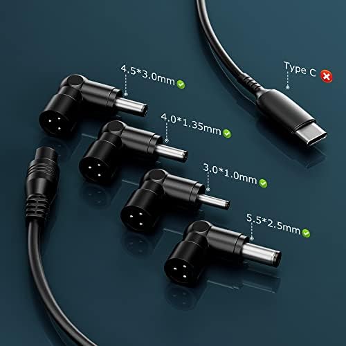 Universal 65 W 45 W 33 W Laptop Charger for ASUS – Fast & Reliable Power Supply with Multiple DC Plugs for Enhanced Device Compatibility – Perfect Replacement for Vivo Book, Zen Book & Chromebook Models