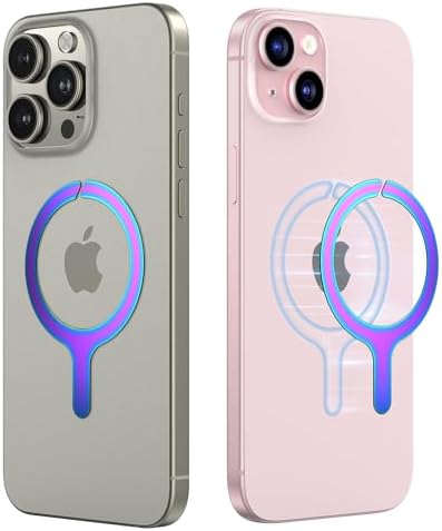 Ultra-Thin Mag Safe Metal Plate Kit – 2-Pack Versatile Magnetic Adapter for Seamless Phone Case Integration, Wireless Charging, and Secure Mounting – Stylish Multicolor Finish for Enhanced Connectivity and Fast Charging Experience