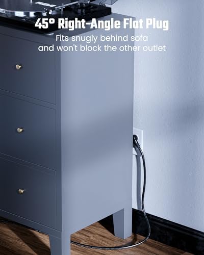 SUPERDANNY 22-Outlet Surge Protector Power Strip with 6.5 Ft Cord, 2 USB-C & 4 USB Ports – High-Capacity 1875 W/15 A with 2100 J Surge Protection for Home, Office, and Dorm Use – Wall Mount Design for Space-Saving Convenience