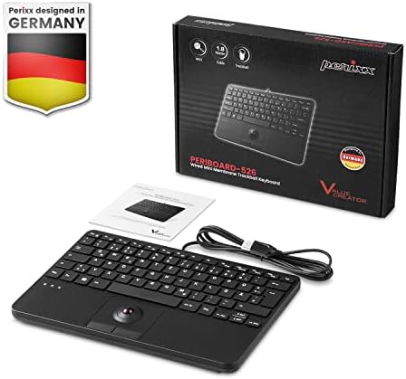 Revolutionize Your Workspace with the Perixx PERIBOARD-525 US Wired Mini USB Keyboard Featuring Touchpad – Compact Design with X Type Scissor Keys, Dual USB Hubs, and Optimal Compatibility for Enhanced Productivity