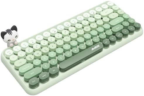 FELICON Retro Mini Wireless Bluetooth Keyboard – Portable 84-Key Typewriter Design for Android, i Pad, Windows & PC – Perfect Companion for Home & Office with Enhanced Compatibility and Rechargeable Battery