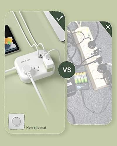 ROOTOMA 6 ft International Power Strip with 3 American Outlets & 3 USB Chargers – Essential US to EU Travel Adapter for Seamless Connectivity in Spain, France, Germany, Iceland – Compact & Durable Design for Travelers
