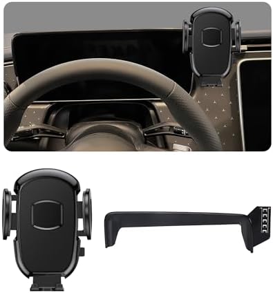 Car Phone Holder Fits for 2023-2025 Mercedes Benz EQE [Only fits for 12.8-inch Screen],Car Cell Phone Mount Snugly fit Dashboard,4.7-7 inch Phones,360 Degree Rotation,Easy to Install – Enhanced Compatibility and Speed