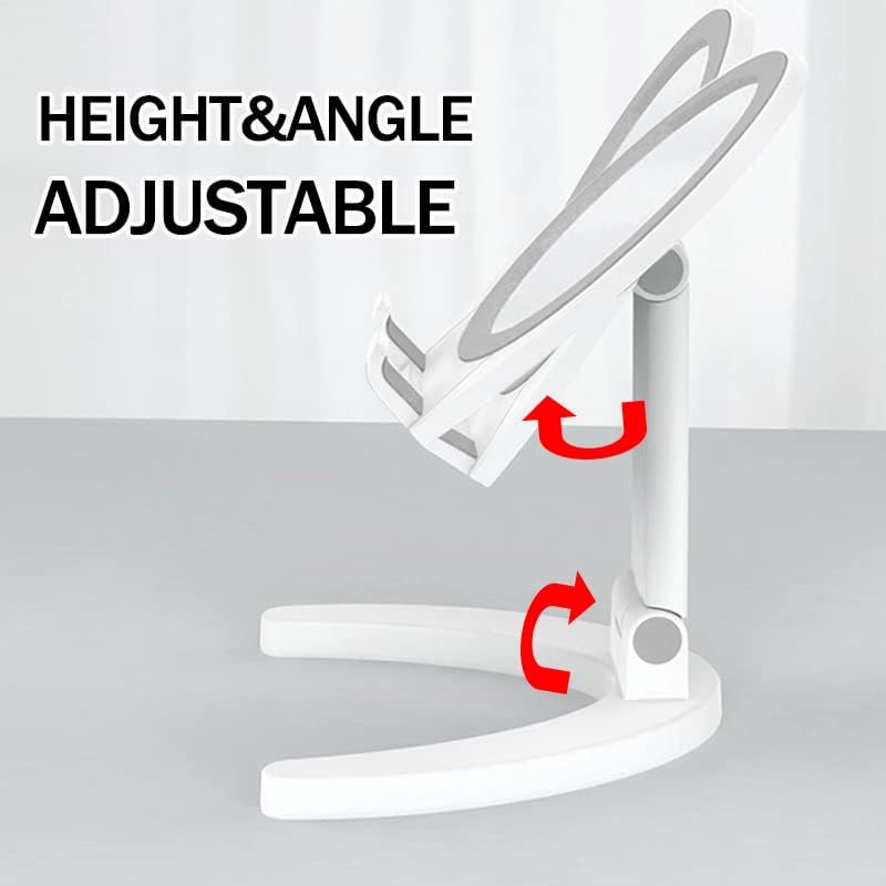 Height Adjustable 2 PCS Phone Stand with Mirror Angle Design – Versatile Desk Accessory for All Mobile Devices, Tablets, and E-Readers – Ergonomic, Portable, and Durable for Enhanced Productivity and Comfort
