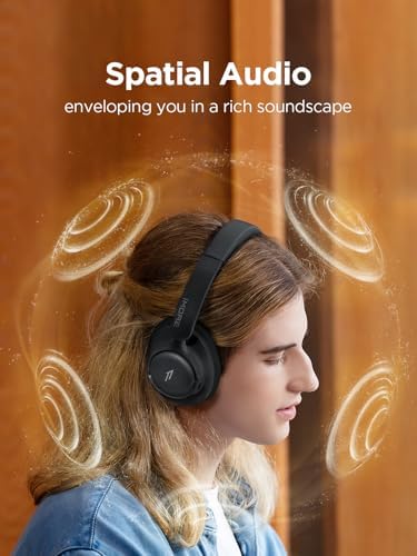 1 MORE Sono Flow SE Pink Wireless Over-Ear Headphones – Exceptional Noise-Canceling, 90-Hour Battery Life, Hi-Res Audio Performance, Customizable EQ Settings, and Supreme Comfort for Ultimate Travel and Office Experiences