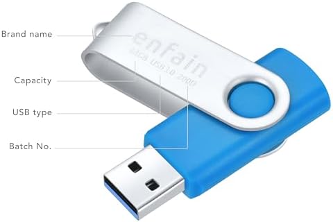 Enfain 10-Pack Red USB Flash Drives 16 GB – High-Speed USB 2.0 Memory Sticks with LED Indicator & 12 Labels for Easy Organization – Reliable & Portable Data Storage Solution for Professionals and Students