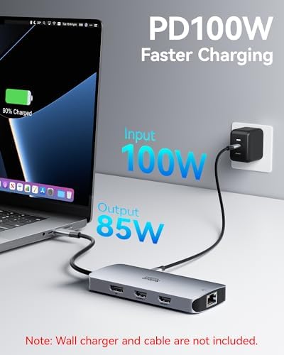 Boost Your Productivity with the Selore 10 Gbps USB C Hub – High-Speed Multiport Adapter Featuring 4 K HDMI, Gigabit Ethernet & Triple USB-C Ports for Unmatched Device Connectivity – Ideal for Mac Book Pro, Air, i Pad, HP, Dell & More – Experience Lightning-Fast Performance & 100 W Power Delivery for Rapid Charging