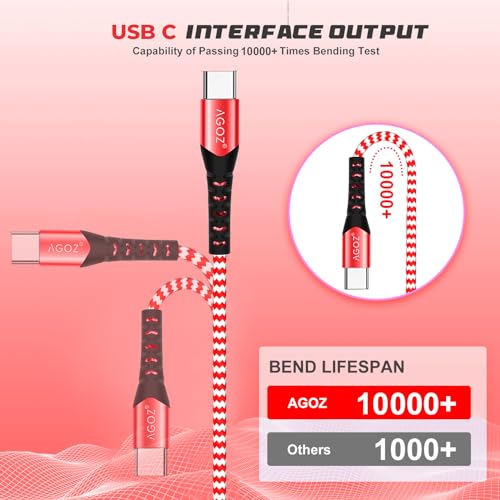 10 ft Braided USB C Fast Charger Cable – 3 Pack for i Phone 15 Pro Max, i Phone 15 Pro, i Phone 16 Plus, i Pad Pro 12.9″ & 11″ – Durable & Stylish Blue Charging Solution for Rapid Power Delivery and Data Transfer