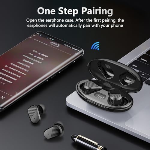 Echolabs Echo 2025 Edition Bluetooth 5.2 Wireless Earbuds – Premium HD Sound with Mini Binaural Comfort, Waterproof Design for Active Users – Extended Battery Life & Portable Charging Case for All-Day Listening