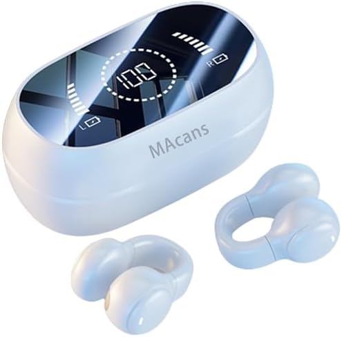 Open Ear Bluetooth 5.3 Sports Earbuds with LED Power Display – Sweat-Resistant Air Conduction Headphones for Active Lifestyles – Lightweight Wireless Earphones for Comfort and Awareness