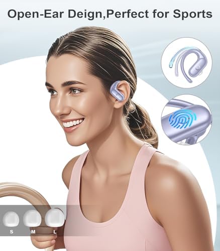 MOZOTER Wireless Sport Earbuds: Stylish Bluetooth Headphones with Enhanced Deep Bass, Secure Earhooks for Active Comfort, and Unmatched 60-Hour Battery Life – Ideal for Fitness, Meetings, and Everyday Use