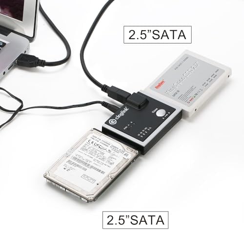 Cinolink USB 3.0 to SATA Docking Station for 2.5/3.5 Inch Drives – 12 TB Support, Fast 5 Gbps Data Transfer, Compatible with Windows, Mac, Linux, Android TV, PS4, Xbox One – Effortless Backup & Access Solution