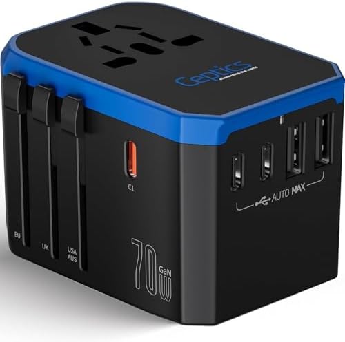 Ultimate Compact Travel Power Adapter for UK & Ireland – Dual USB & USB-C Fast Charger with 3.1 A Output – Type G Plug Converter for Seamless Global Connectivity in Hong Kong, England, Dubai, and Saudi Arabia – Safe, Efficient Design for Smart Travelers