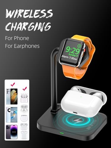 Advanced 2-in-1 Charging Station for i Watch & i Phone – Fast Charging Dock for i Phone 16/15/14/13/12/11/X/8, i Watch Series Ultra/10/9/8/7/6/SE/5/4/3/2/1, and Air Pods 2/3/4 – Elegant White Design for Optimal Device Organization and Speed Boost