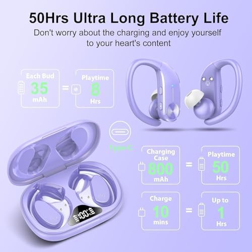 Transform Your Audio Experience with Cutting-Edge Bluetooth 5.4 Wireless Earbuds – Hi-Fi Stereo Sound with Advanced ENC Noise Cancellation – IP7 Waterproof for Ultimate Durability – 68-Hour Battery Life with Dual LED Display for Real-Time Monitoring – Perfect for Active Lifestyles and Everyday Connectivity