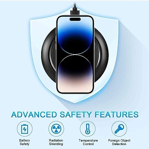 15 W Fast Wireless Charger Pad for Moto 360 (2 nd Gen) – Sleek, Efficient, and Safe Charging Solution for Tech-Savvy Users