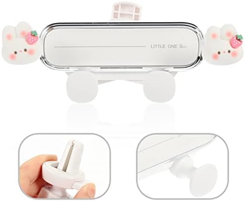 Charming Rabbit-Themed Air Vent Phone Holder for Vehicles – Universal Silicone Phone Cradle with Enhanced Magnetic Grip for Optimal Security – Perfect for Hands-Free Navigation and Stylish Interior Decor