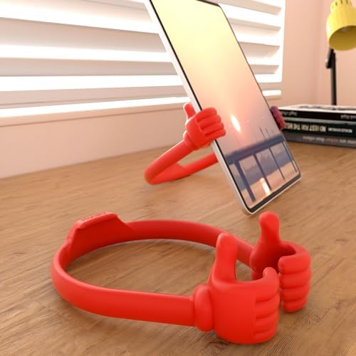 HONSKY 3361942 Thumbs Up Adjustable TPU Mobile Stand – Versatile Multi-Angle Holder for Phones & Tablets – Chic Blue & Black Design – Perfect for Hands-Free Viewing at Home or Office – Lightweight, Durable, and Effortless to Transport