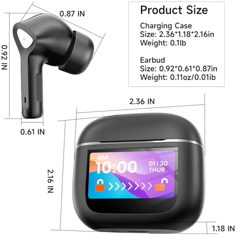 Ultimate Bluetooth 5.3 Wireless Earbuds – Experience Superior Deep Bass with 50-Hour Playtime, IPX7 Waterproof Design for Enhanced Durability, Featherlight In-Ear Fit for All-Day Comfort, Integrated Microphone for Clear Hands-Free Calling, Effortless Compatibility with i OS & Android Devices – Ideal Gift for Music Enthusiasts and Fitness Lovers