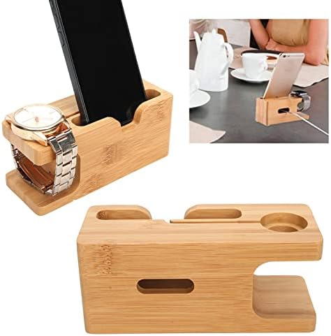 Eco-Friendly Bamboo Multi-Device Charging Station – Elegant Docking Organizer with Advanced Cable Management for Smartphones, Tablets, and Wearables – Optimize Charging Efficiency and Declutter Your Workspace with Style