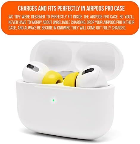 Upgrade Your Sound Experience with WC Tip Z Memory Foam Ear Tips for Air Pods Pro | Enhanced Comfort, Superior Noise Isolation, and Quick Foam Rebound | Perfect Navy Blue Fit for Charging Case | Ideal for Audiophiles and Active Users