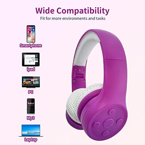 Light Blue Kids Bluetooth Headphones – Safe 93 d B Volume Limitation for Ear Protection – Foldable & Travel-Friendly Design – Built-in Microphone for Hands-Free Calls – Comfortable Wireless Headphones for Toddlers and Children – Perfect for School, Home, and Fun Activities