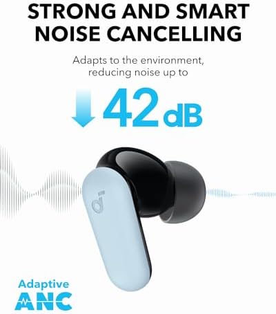 Anker Soundcore P30 i Noise Cancelling Bluetooth 5.4 Earbuds – Immersive Deep Bass with 45-Hour Playtime, IP54 Waterproof Design, and Multi-Functional Charging Case for Active Users – Ultimate Audio Experience on the Go